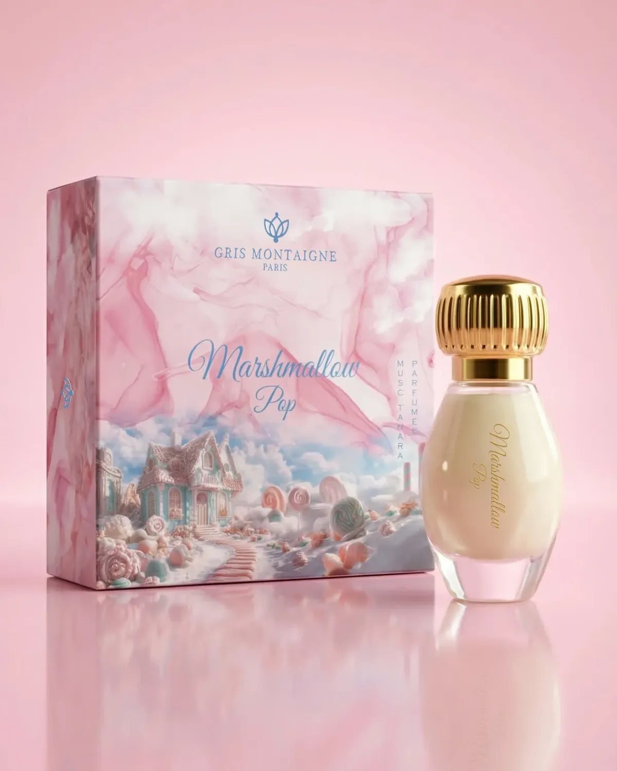 Musc Tahara Marshmallow Pop de Gris Montaigne, étui et flacon