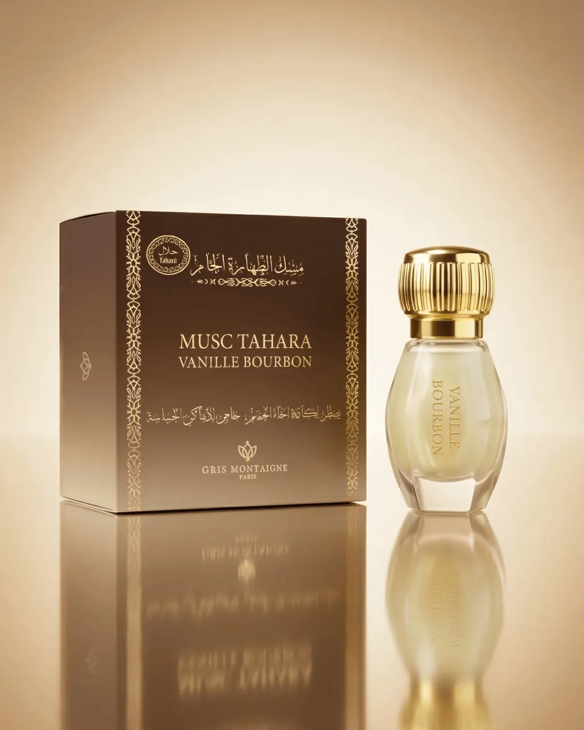 Musc Tahara Vanille Bourbon de Gris Montaigne, étui et flacon